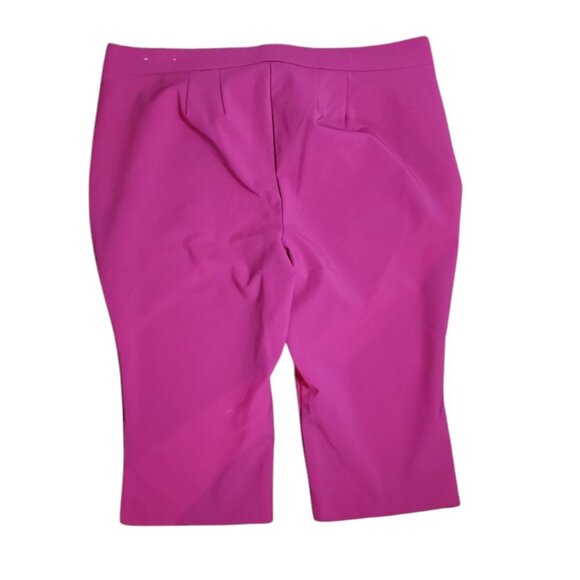 Lane Bryant Pants Womens Plus Size 24 Solid Purple Pull On Crop Zipper Pockets - Picture 4 of 5